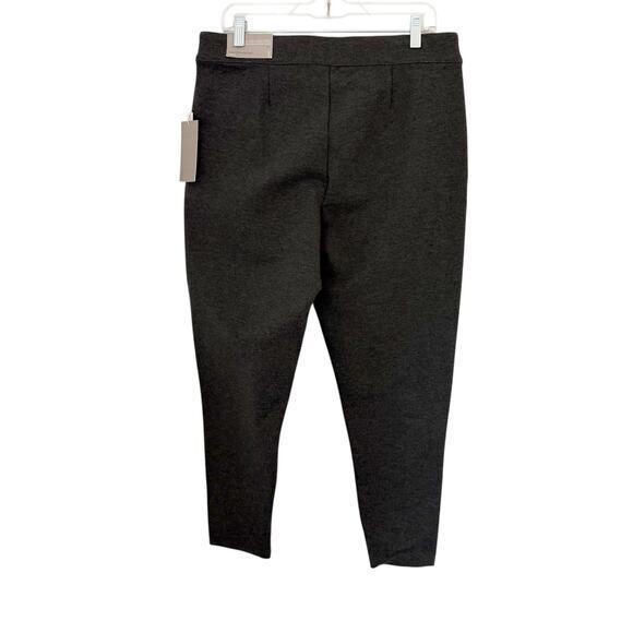 NWT Soft Surroundings SoftEssential Ponte Leggings Charcoal Heather Gray Size L - Picture 4 of 11